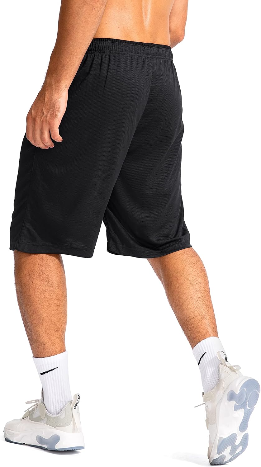 G Gradual Men's 11" Long Basketball Athletic Shorts with Zipper Pockets