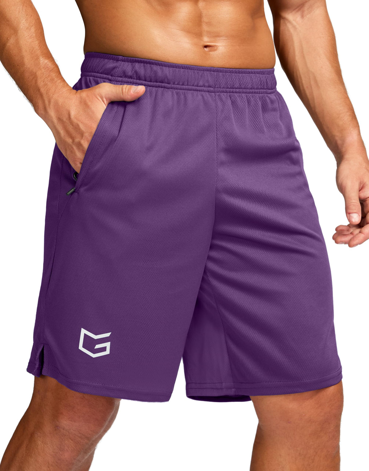 G Gradual Men's 5"/ 7"/ 9" Workout Running Shorts with Zip Pockets