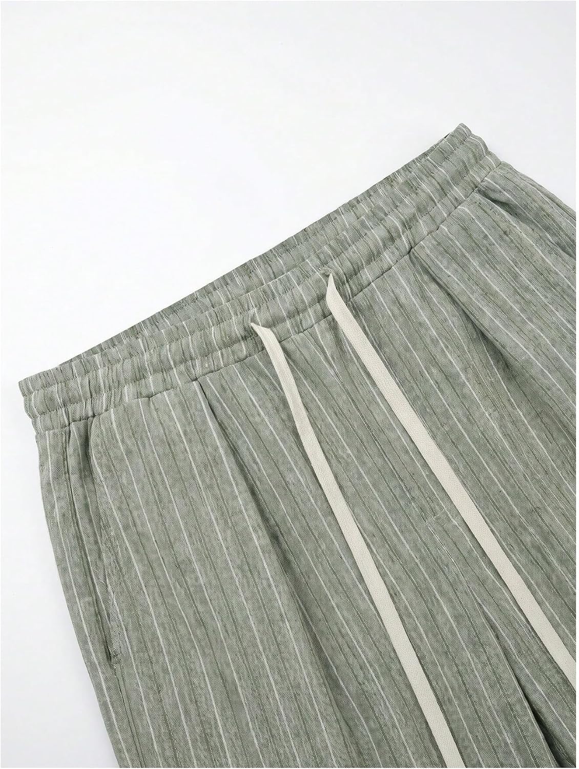 SOLY HUX Men's Striped Baggy Wide Leg Pants Drawstring Pants Trousers