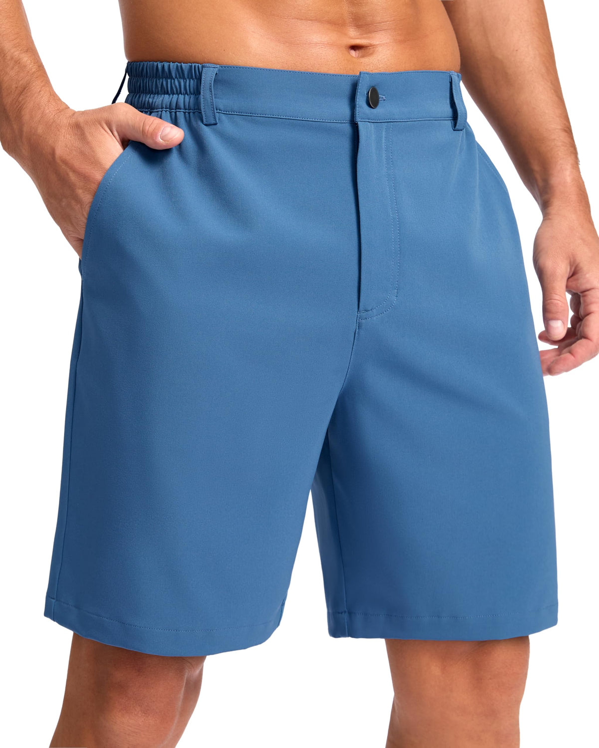 Pudolla Men's Casual Shorts 7"/9"/5" Lightweight Golf Shorts with 3 Pockets Stretch Quick Dry Comfy Work Shorts