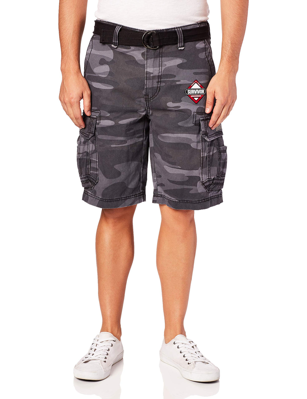 UNIONBAY Men's Survivor Belted Cargo Short-Reg and Big & Tall Sizes