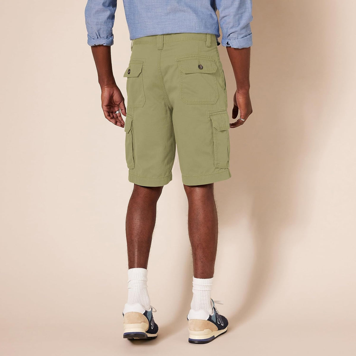 Amazon Essentials Men's 10" Classic-Fit Cotton Twill Cargo Shorts, Multiple Pockets (Available in Big & Tall)