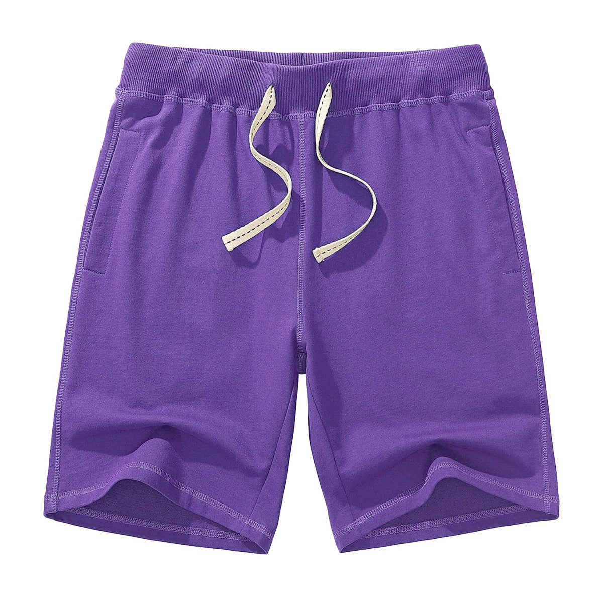 AMY COULEE Mens Casual Classic Cotton Sweat Shorts with Pockets