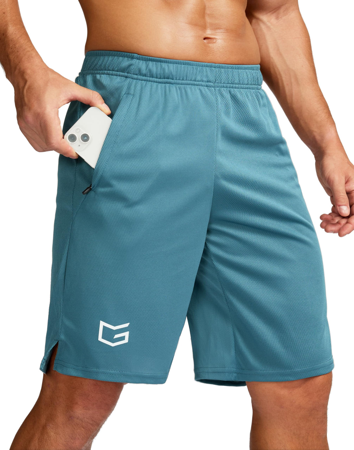 G Gradual Men's 5"/ 7"/ 9" Workout Running Shorts with Zip Pockets
