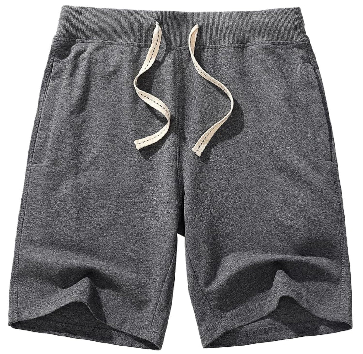 AMY COULEE Mens Casual Classic Cotton Sweat Shorts with Pockets