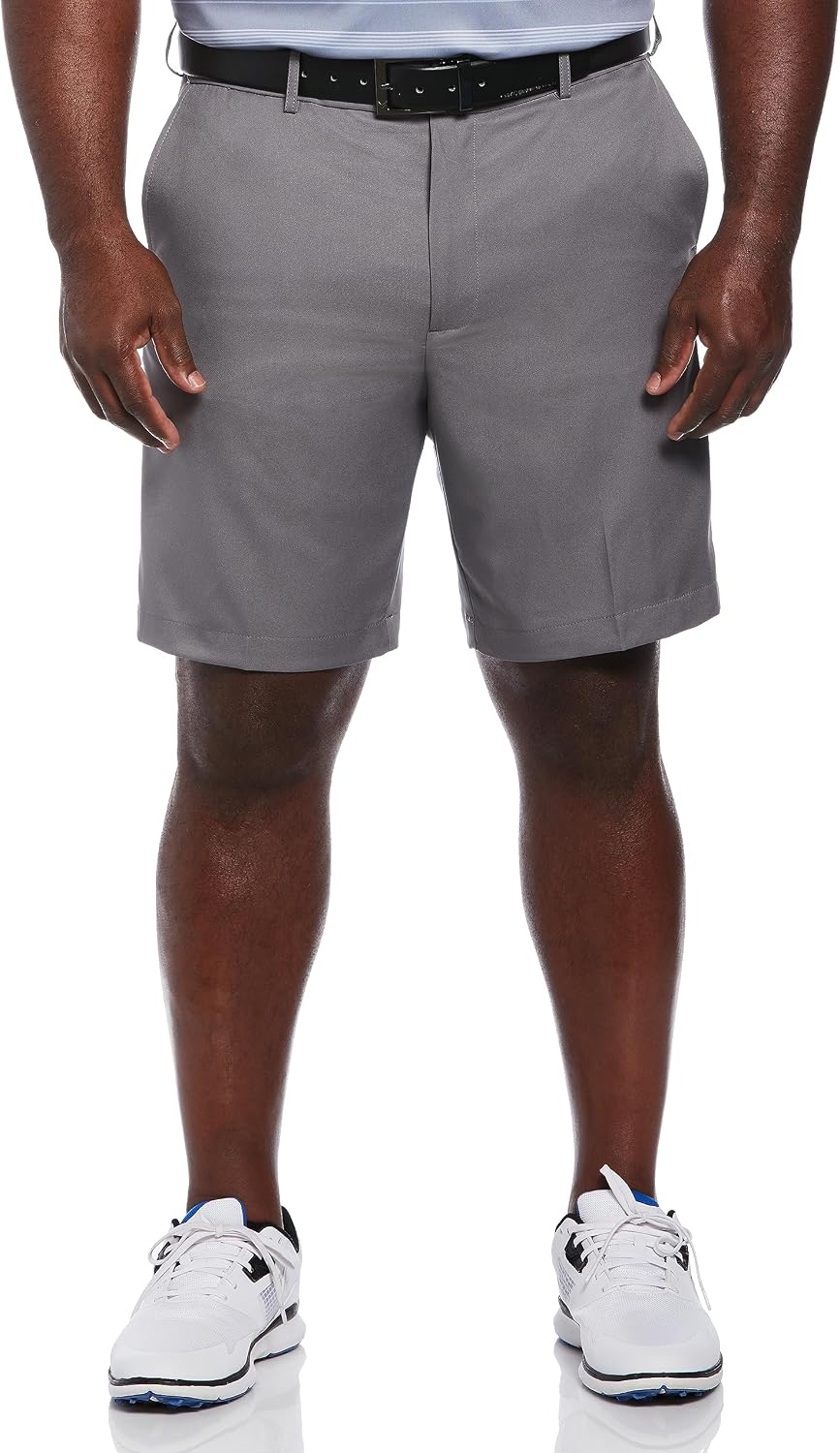 PGA Tour Men's 9" Golf Shorts with Expandable Waistband, Flat Front, Moisture-Wicking, Sun Protection, Stretch, Lightweight