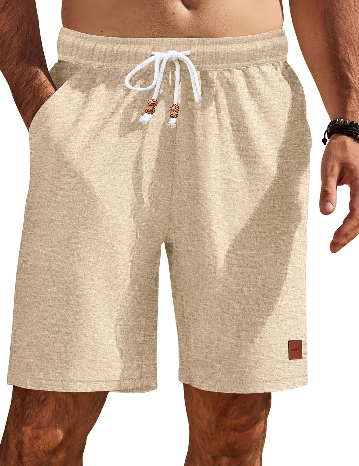 COOFANDY Mens Summer Beach Shorts Casual Vacation Shorts Drawstring Shorts