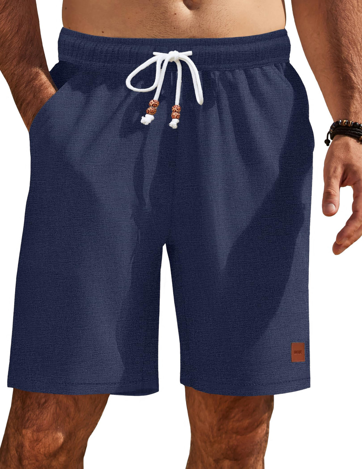 COOFANDY Mens Summer Beach Shorts Casual Vacation Shorts Drawstring Shorts