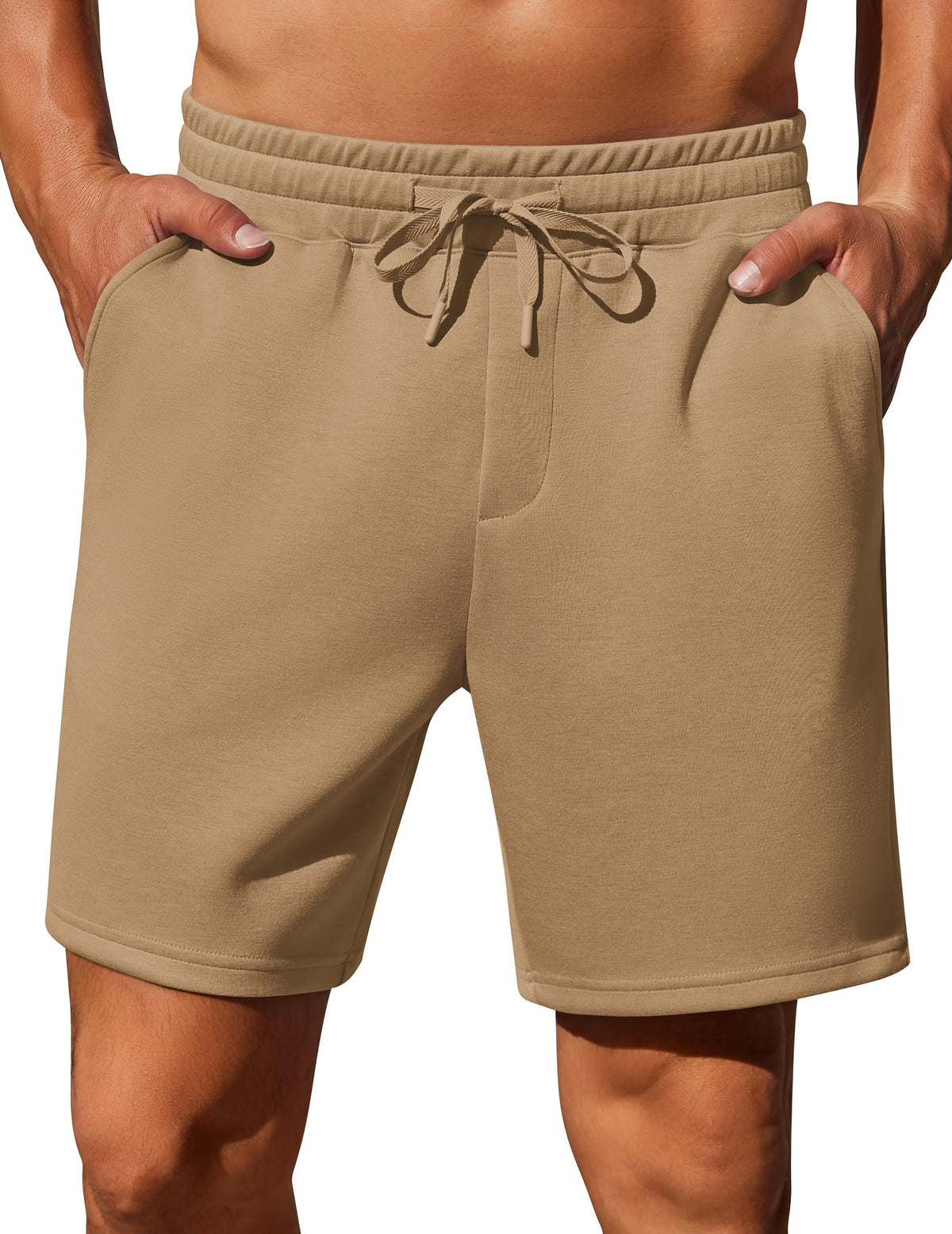 PINSPARK Mens Lounge Sweat Shorts,7" Casual Gym Athletic Workout Short