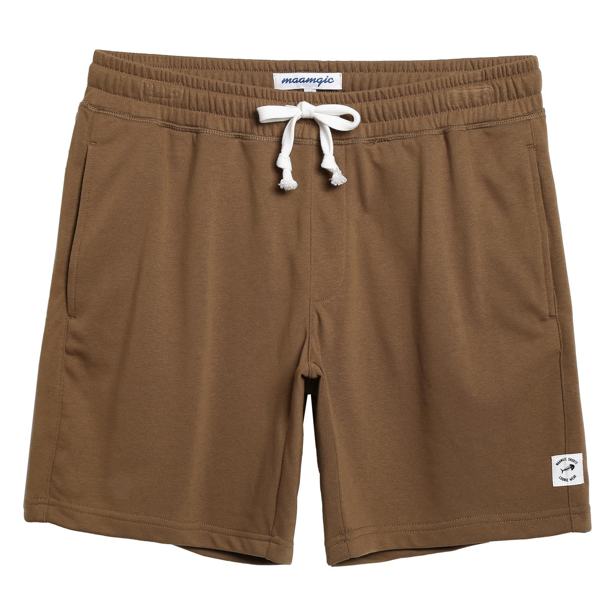 maamgic Mens Athletic Gym Shorts 5/7" Elastic Waist Casual Pajama Pocket Jogger Men Workout Short Pants