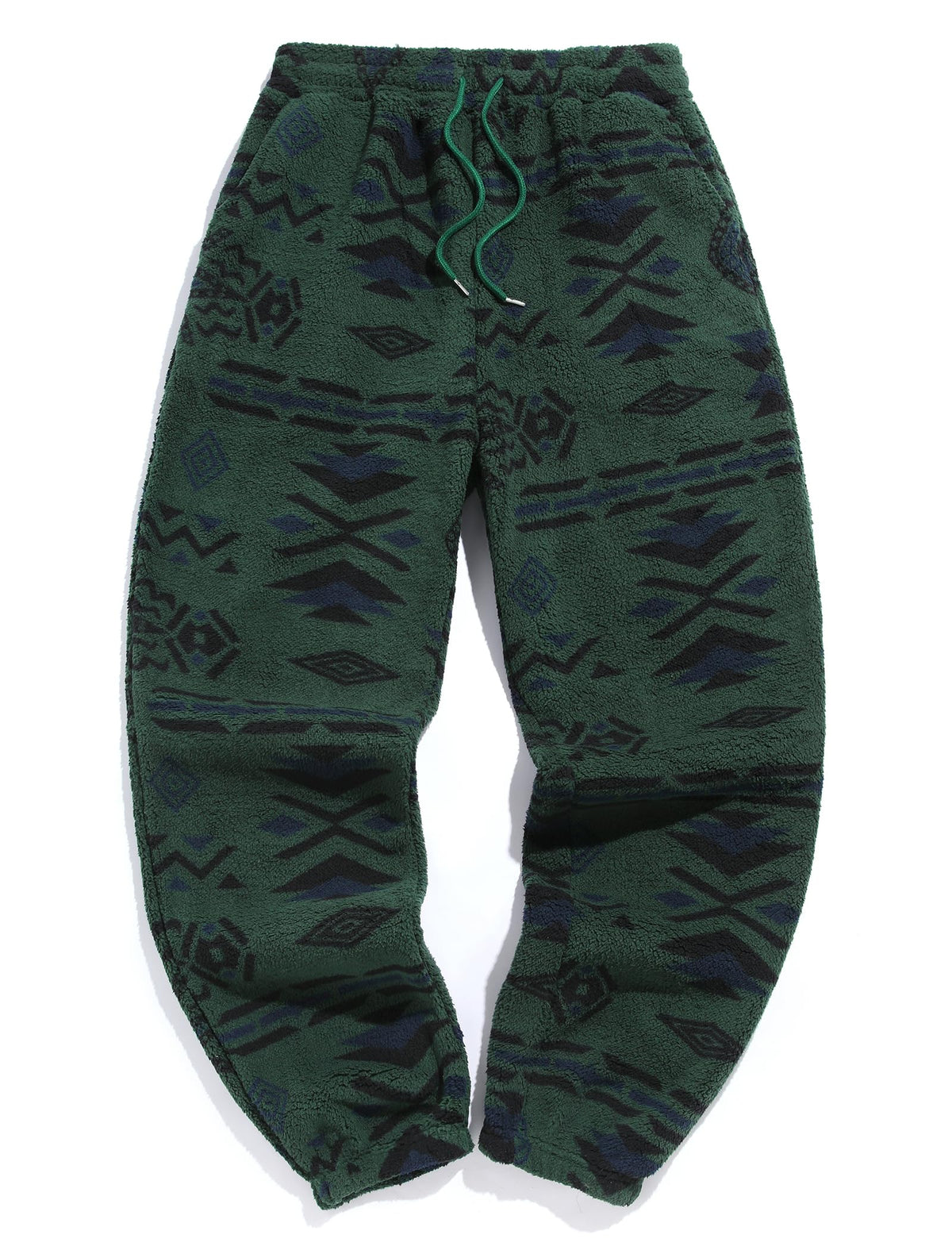 ZAFUL Men Fluffy Teddy Fuzzy Pajama Pants Plush Loungewear Trousers with Pockets