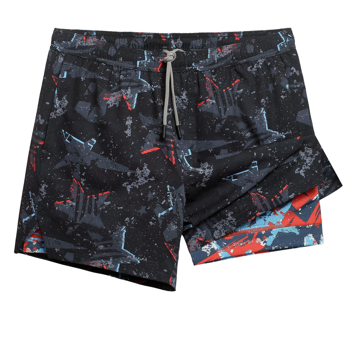 maamgic Mens 5" Gym Running Shorts for Men 2 in 1 Quick Dry Workout Athletic Shorts