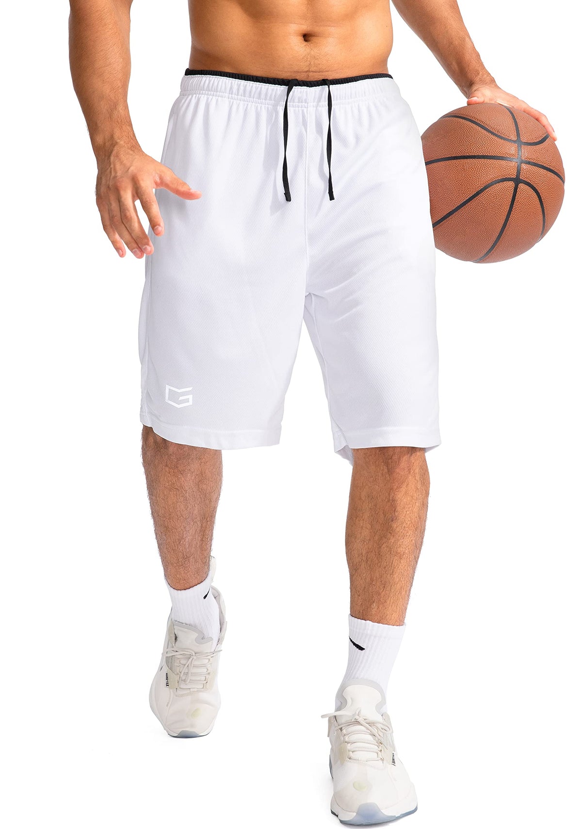 G Gradual Men's 11" Long Basketball Athletic Shorts with Zipper Pockets