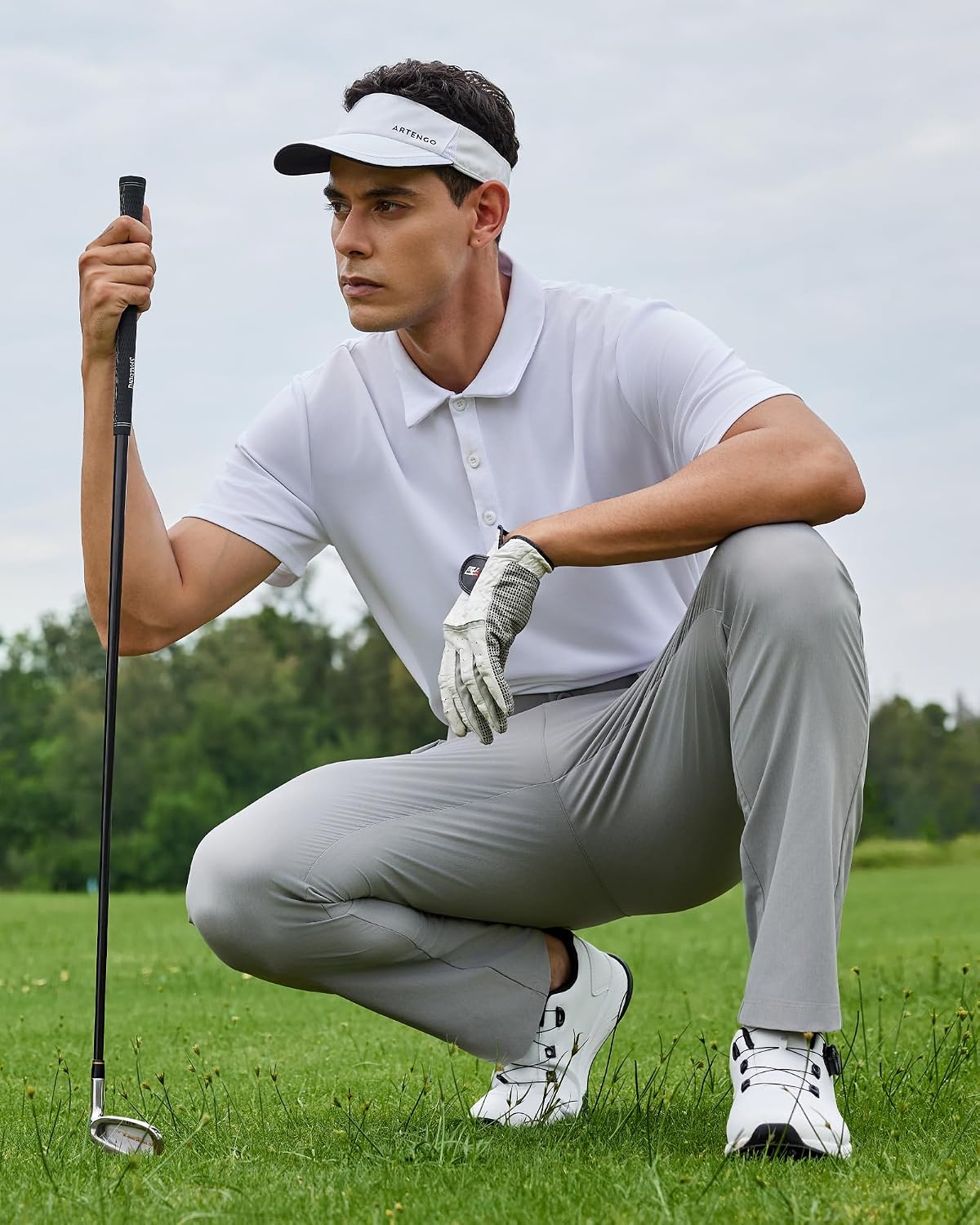 Men's Golf Pants Chinos Stretch Work Dress Quick Dry 30"/32"/34"