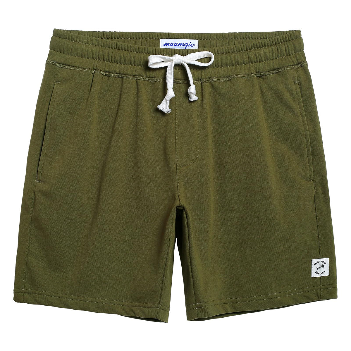maamgic Mens Athletic Gym Shorts 5/7" Elastic Waist Casual Pajama Pocket Jogger Men Workout Short Pants