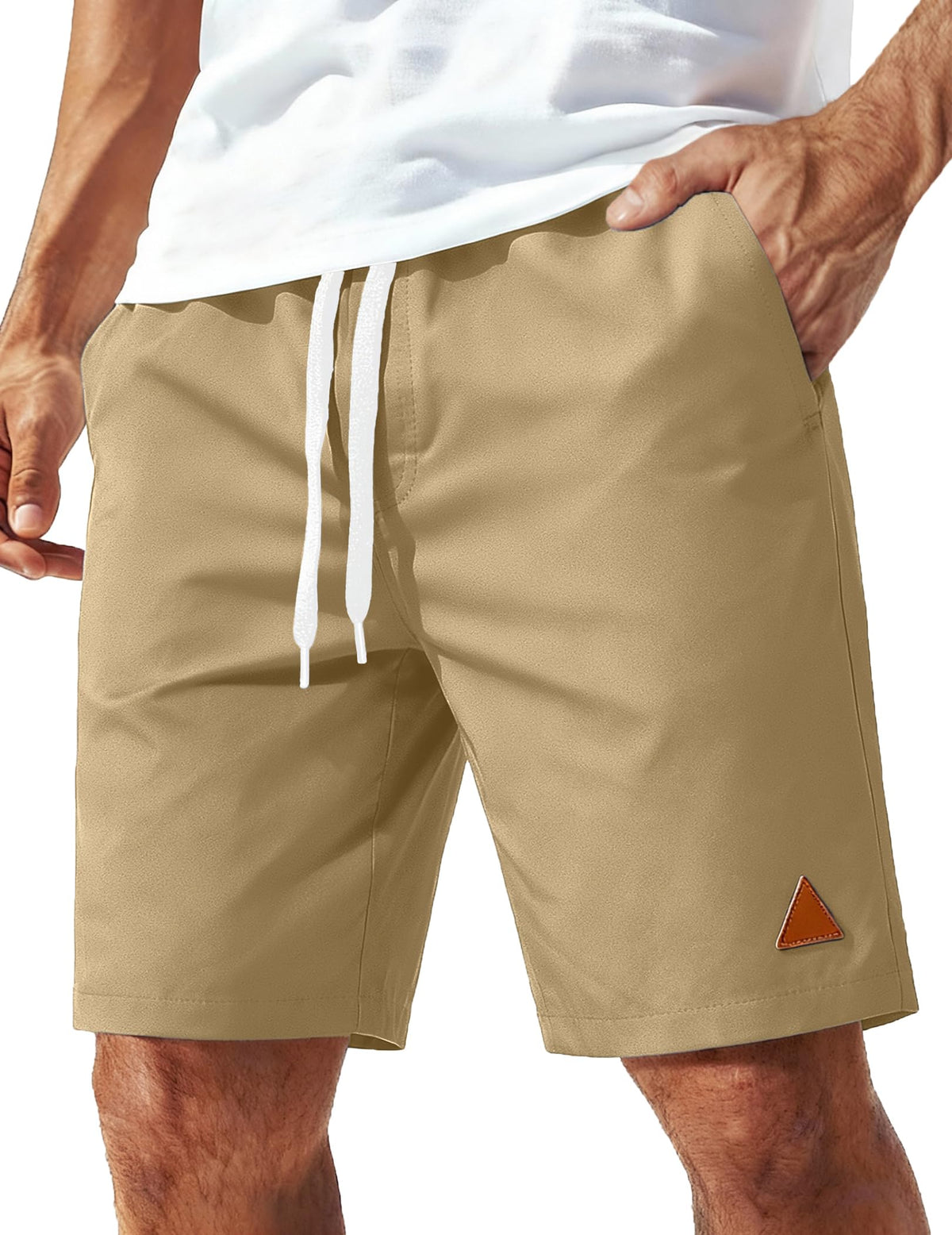 COOFANDY Mens 9" Casual Shorts with Zipper Pockets Lightweight Chino Shorts
