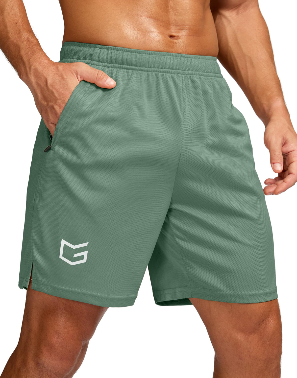 G Gradual Men's 5"/ 7"/ 9" Workout Running Shorts with Zip Pockets