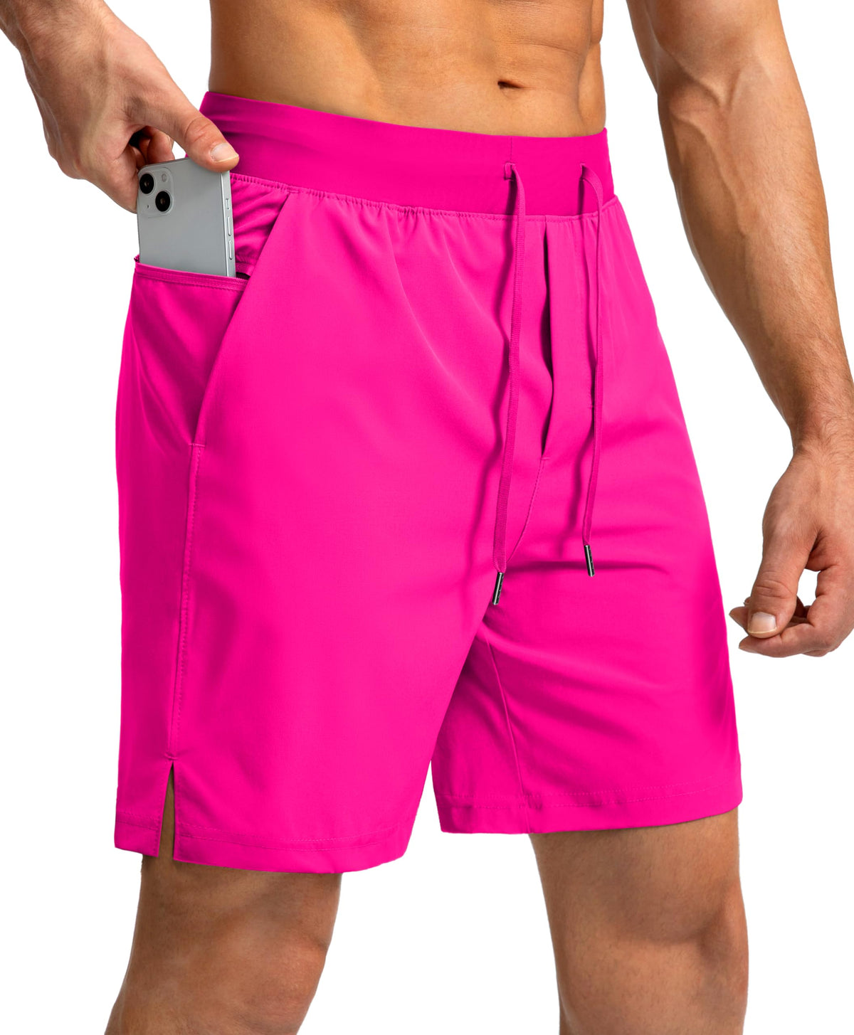 Soothfeel Men's Athletic Running Shorts Zipper Pockets 9"/7"/5 Workout Gym