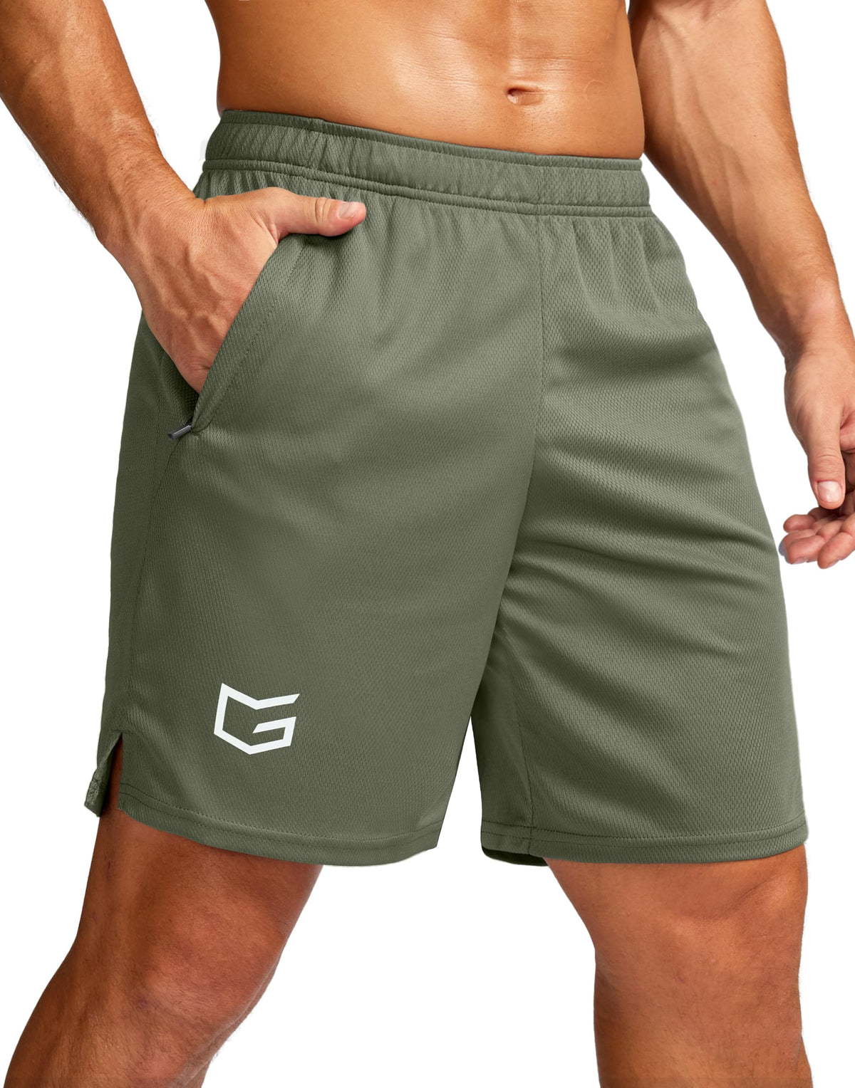 G Gradual Men's 5"/ 7"/ 9" Workout Running Shorts with Zip Pockets