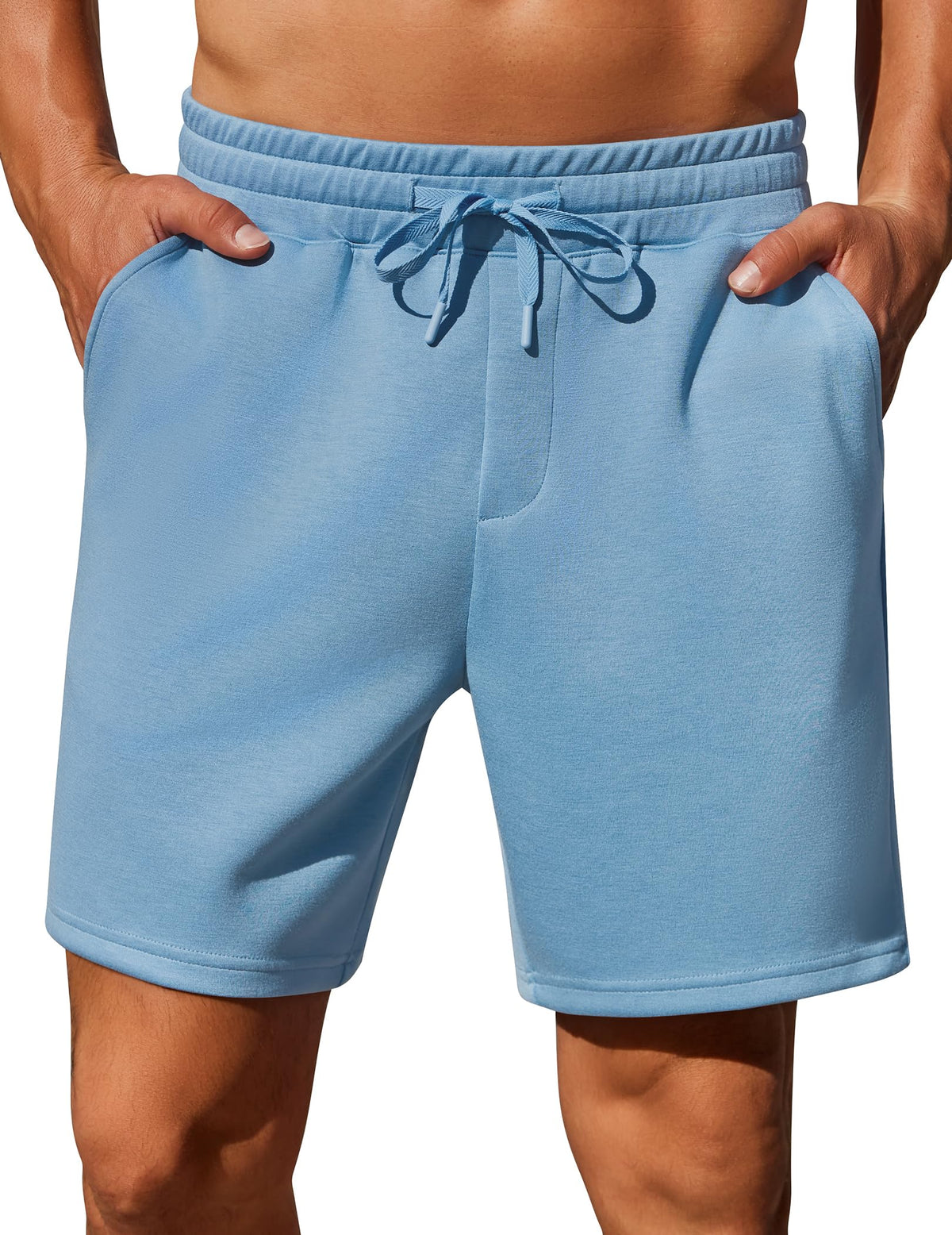 PINSPARK Mens Lounge Sweat Shorts,7" Casual Gym Athletic Workout Short