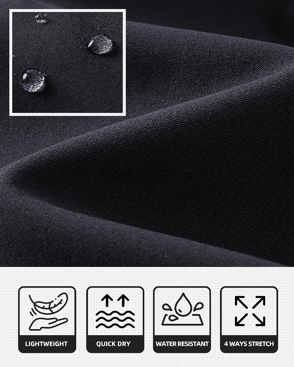 Mens Golf Pants Work Dress Pants 30"/32"/34" Lightweight Travel Trousers Stretch Business Casual Slacks with Pockets
