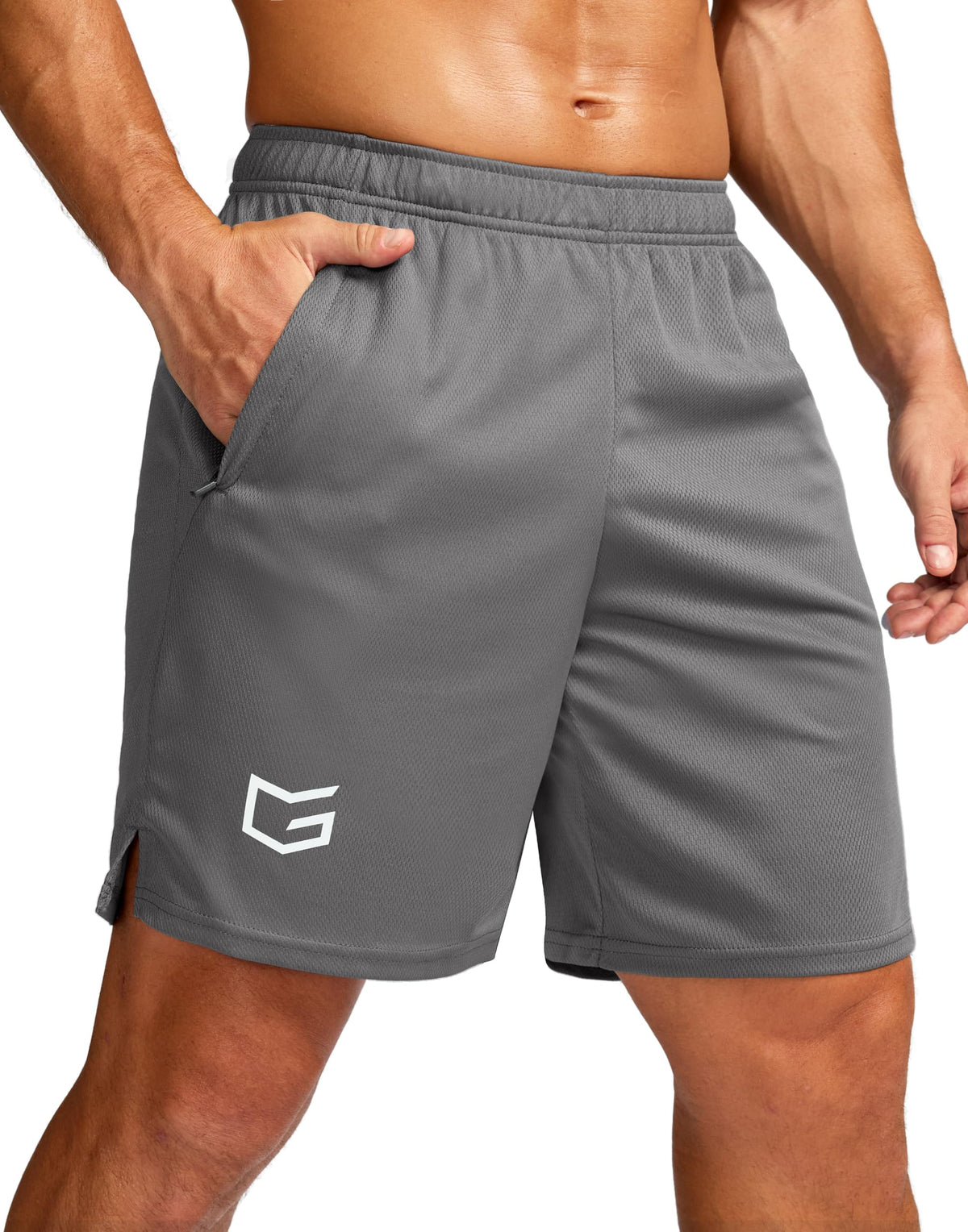 G Gradual Men's 5"/ 7"/ 9" Workout Running Shorts with Zip Pockets