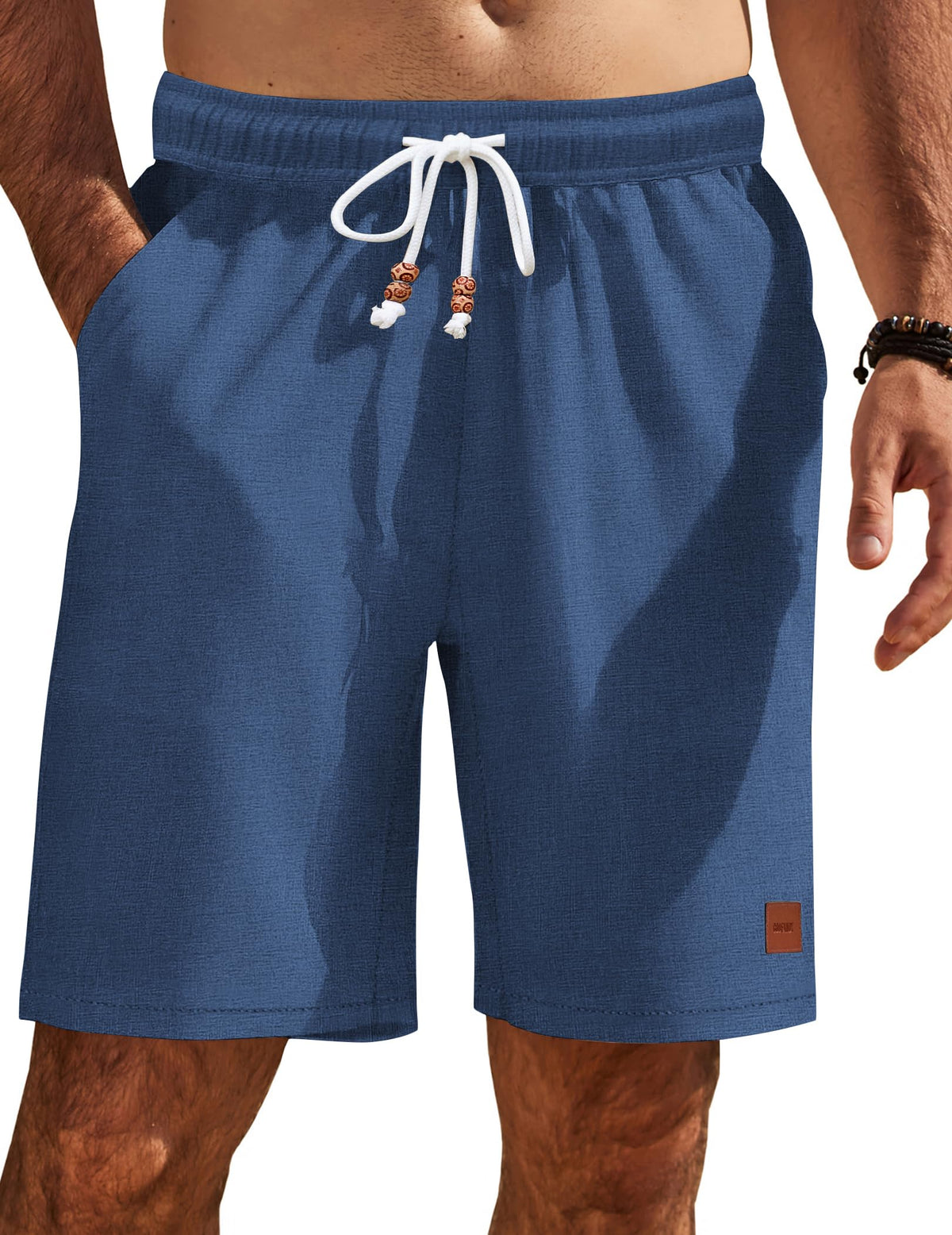 COOFANDY Mens Summer Beach Shorts Casual Vacation Shorts Drawstring Shorts