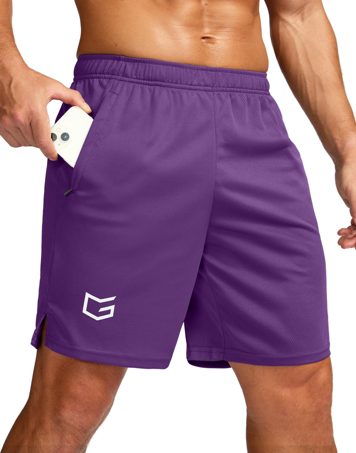 G Gradual Men's 5"/ 7"/ 9" Workout Running Shorts with Zip Pockets