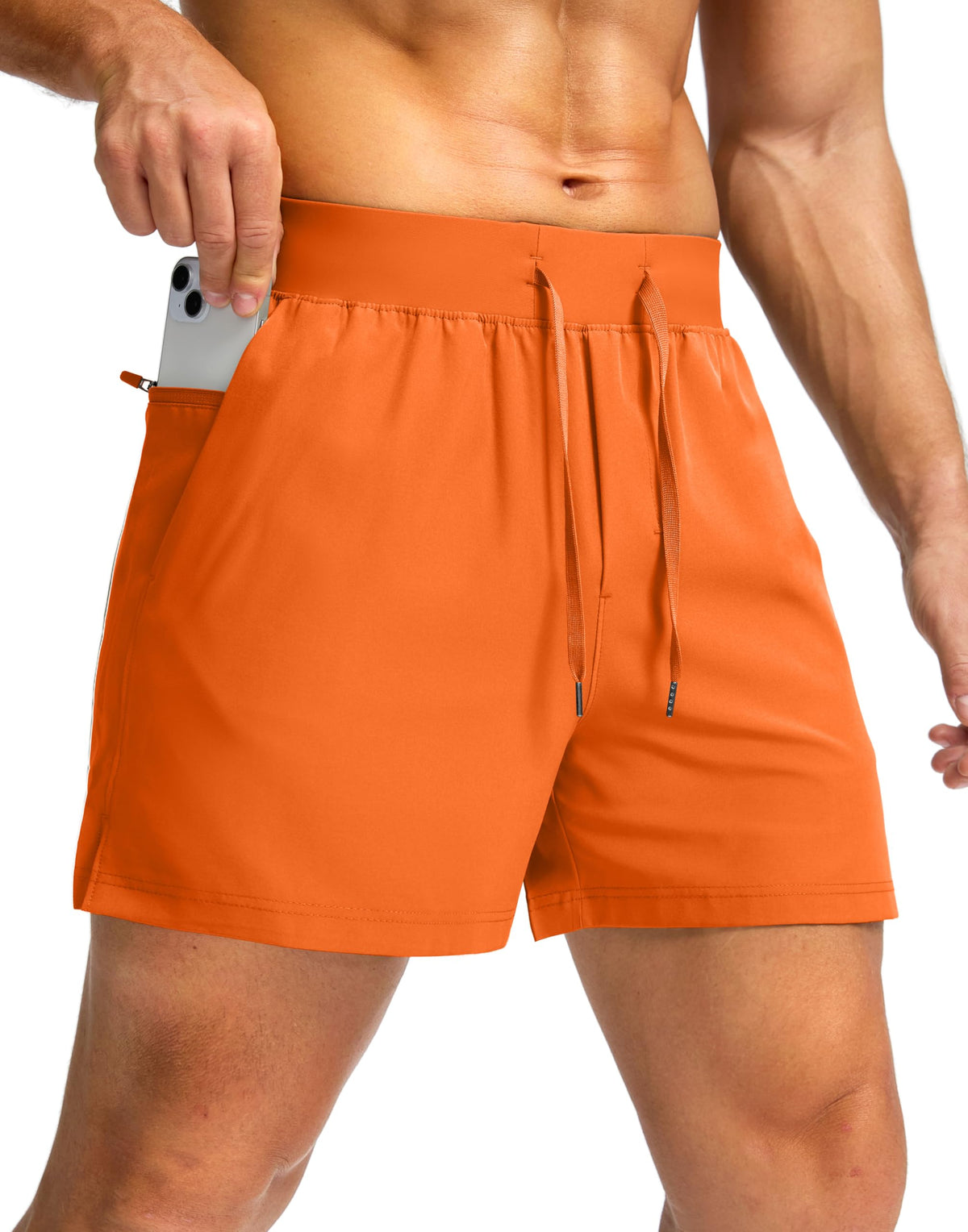 Soothfeel Men's Athletic Running Shorts Zipper Pockets 9"/7"/5 Workout Gym