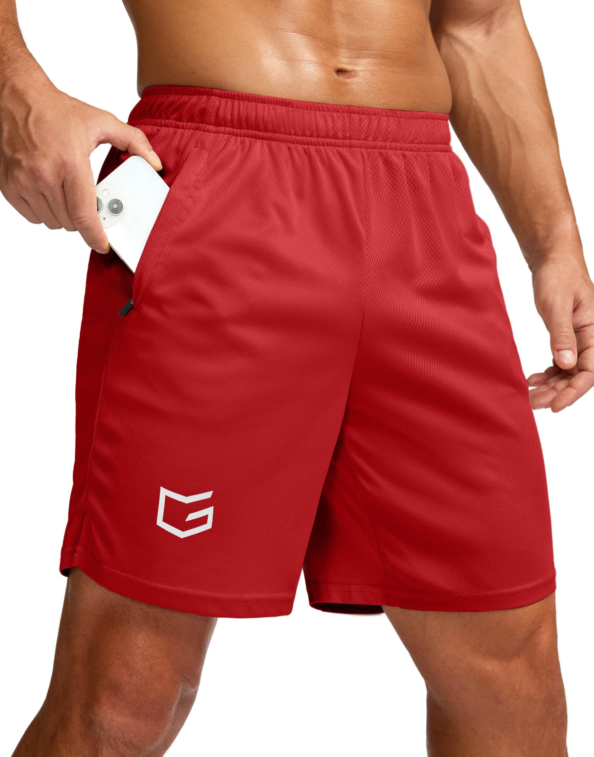 G Gradual Men's 5"/ 7"/ 9" Workout Running Shorts with Zip Pockets