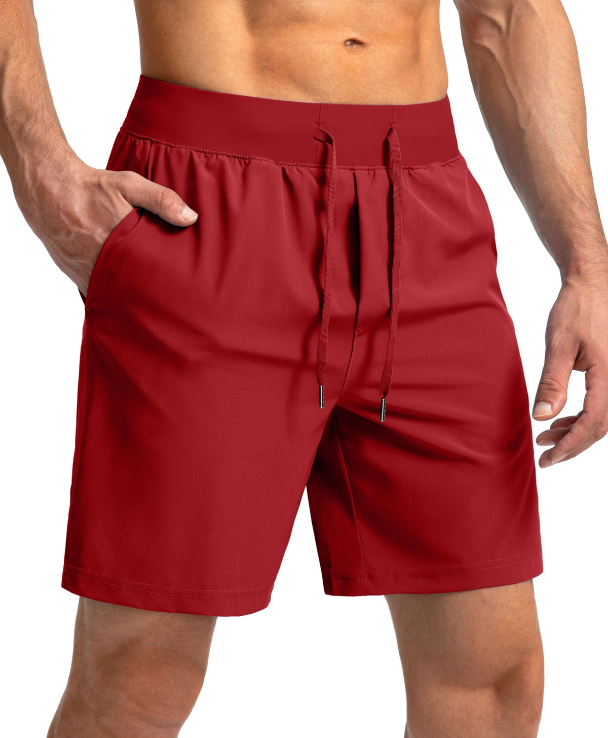 Soothfeel Men's Athletic Running Shorts Zipper Pockets 9"/7"/5 Workout Gym
