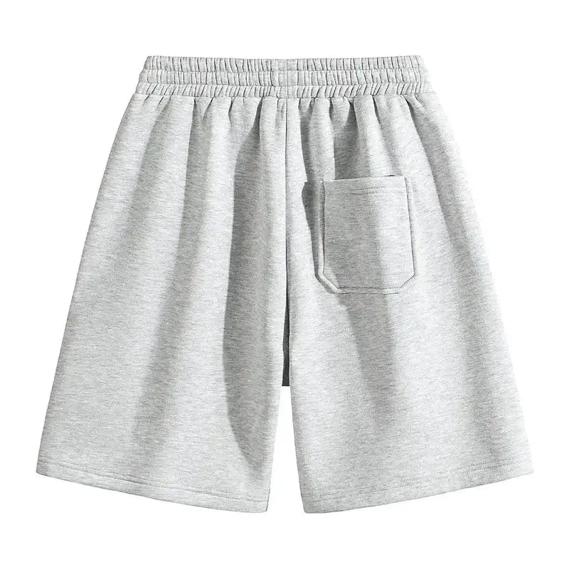 Men's Cotton Blend Casual Relaxed Fit Above-the-Knee Shorts - Drawstring Waistband, Adjustable Bottom, Baggy Draped Cut, Athleisure Menswear Bottoms for Workouts, Lounging
