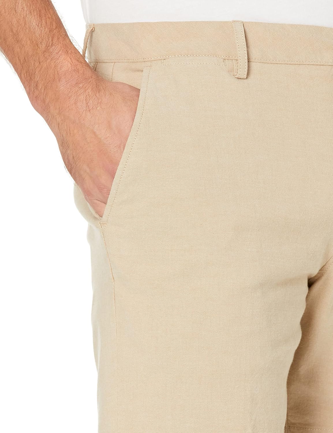 Amazon Essentials Men's Slim-Fit 7" Lightweight Comfort Stretch Oxford Shorts with Tapered Leg for Casual Wear