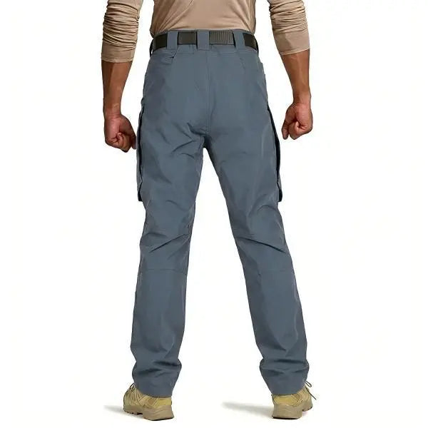 HOMUG 4-Pack Mens Lightweight Cargo Pants, Ripstop Tactical Pants with Large-Capacity Pockets, Wear-Resistant Fabric for Outdoor Hiking & Travel